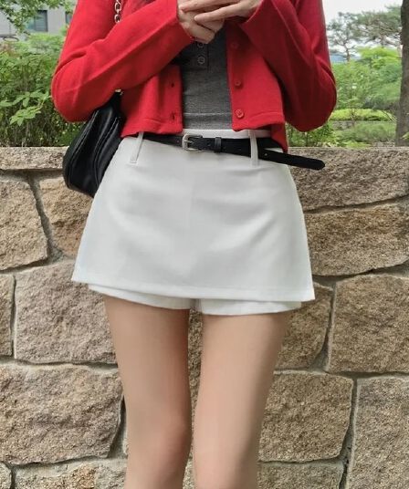 하이웨이스트 안전 바지 반바지 치마바지 경기 벨트