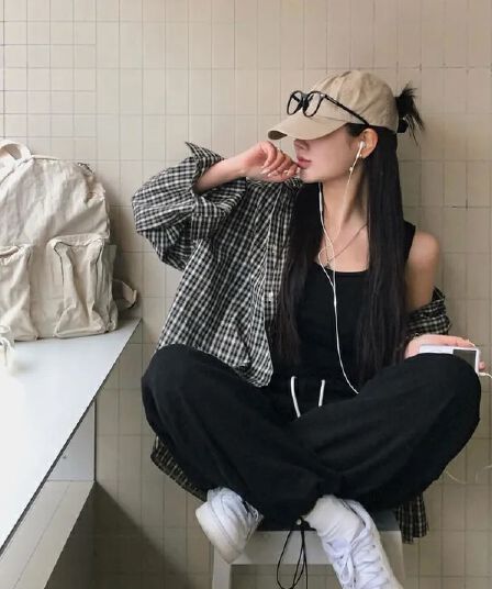 이른 가을 새로운 체크무늬 다용도 후드 셔츠 재킷