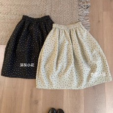 批发韩系小<b class='q'>碎花</b>毛呢花苞半身裙女秋冬高腰百搭小个子a字蓬蓬<b class='q'>短裙</b>