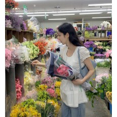 批发韩国chic 甜美少女风泡泡袖<b class='q'>娃娃</b><b class='q'>连衣裙</b>