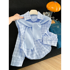 批发实拍 针织披肩<b class='q'>防晒</b>衬衫女春夏季长袖衬衣<b class='q'>外套</b>2026新休闲减龄上衣