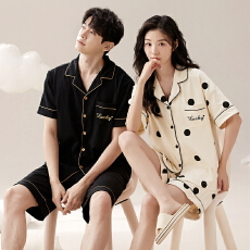 批发情侣装睡衣夏季<b class='q'>纯棉</b>短袖短裤薄款女士2026年新款春夏天男士<b class='q'>家居服</b>