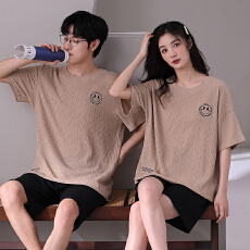 批发情侣<b class='q'>睡衣</b>夏季棉质男女士薄款短袖短裤韩版休闲宽松卡通家居服套装