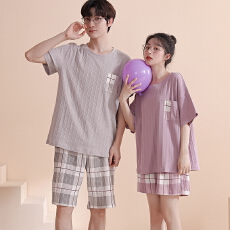 批发夏季<b class='q'>情侣</b><b class='q'>睡衣</b>短袖短裤休闲套装夏天薄款套头吸湿排汗男<b class='q'>情侣</b><b class='q'>居家</b>服