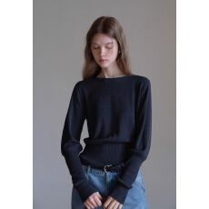 批发【原版质量-羊毛】羊腿袖极简复古优雅套头针织衫2026春收腰毛衣