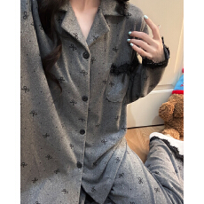 批发新宝28批冬季女士睡衣双长开衫翻领双面德绒舒适简约粉保暖<b class='q'>家居服</b>