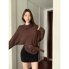 批发实拍不减价 复古设计感蝙蝠袖捏褶扣<b class='q'>宽松</b>显瘦气质小衫配腰带