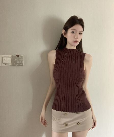 실사 아니요 가격 인하 레드 맨 파빌리온 조끼 여성 여름 몸매 가꾸기 검정색 자이언트 잘 생긴 ~ 중 아니요 명중 섹션 니트 민소매 맨위