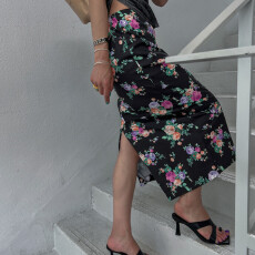 批发已出货　松紧高腰印花半身裙