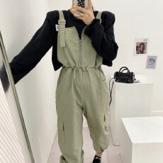 批发已出货　秋装收腰可调节<b class='q'>背带</b>连体裤女