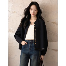 批发小香风棒球服短款外套女<b class='q'>春秋</b>2025新款宽松大码上衣高端大气上档次