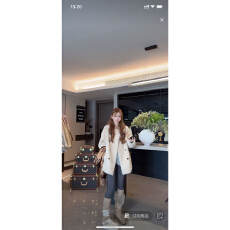 批发韩系<b class='q'>双排扣</b>中长款羔羔毛绒外套女冬季新款慵懒风皮毛一体大衣