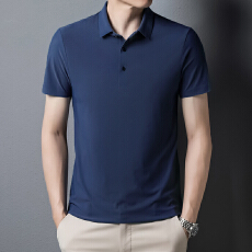 批发抗皱<b class='q'>男</b>士翻领冰丝长袖<b class='q'>POLO</b><b class='q'>衫</b>夏季速干加大码胖子半袖宽松短袖T恤
