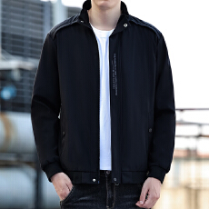 春秋外套男士2026年新款纯色立领百搭潮牌男装休闲夹克上衣服