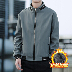 批发2026男士春秋季新款外套休闲上衣爆款立领百搭舒适男装 加厚