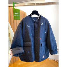 批发<b class='q'>时尚</b>设计感刺绣圆领宽松棉服棉衣夹棉加厚<b class='q'>外套</b>上衣女2026冬装新款