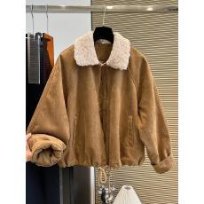 批发复古美拉德短款棉服<b class='q'>机车</b>服外套女士秋冬季小个子洋气<b class='q'>皮衣</b>夹克上衣