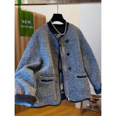 批发高级时尚感小香气质亮片编织外套<b class='q'>宽松</b>加厚上衣女装2025秋冬新款