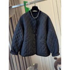 批发今年流行菱格设计单排扣轻薄棉服外套女<b class='q'>棉衣</b>宽松纯色百搭2025冬款