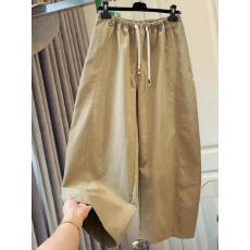 批发高级感松紧腰工装裤宽松<b class='q'>休闲裤</b>女春秋慵懒风九分弯刀裤奶奶裤显瘦