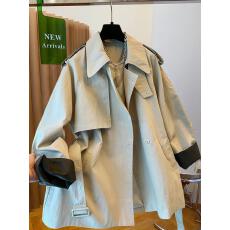 批发时尚高级感法式气质大翻领风衣<b class='q'>外套</b>宽松<b class='q'>中长款</b>上衣女装2026春秋