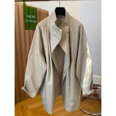 批发高级感法式翻领廓形风衣<b class='q'>外套</b>宽松时尚<b class='q'>中长款</b>上衣女装2026春秋新款