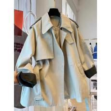 批发时尚高级感法式气质大翻领风衣<b class='q'>外套</b>宽松<b class='q'>中长款</b>上衣女装2026春秋