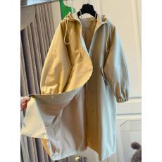 批发韩国东大门气质通勤设计感小众百搭宽松连帽长款风衣外套女<b class='q'>春秋</b>装