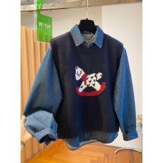 批发高级感叠穿<b class='q'>马甲</b>加牛仔衬衫两件套女2026新款早春今年流行小马上衣