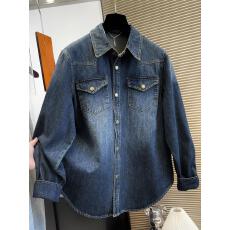 批发复古做旧抓毛宽松牛仔衬衫女2026年春季新款翻领<b class='q'>通勤</b>百搭长袖衬衣