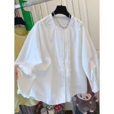 批发时尚高级感法式气质刺绣蕾丝金盏黄色<b class='q'>长袖</b>衬衫宽松上衣女春装新款