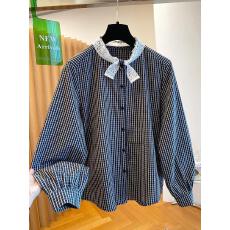 批发高端欧货春季新款设计感小众蕾丝拼接立领宽松纯棉<b class='q'>长袖</b>衬衫上衣女