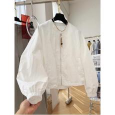 批发2026春装新款超好看的薄款圆领短款外套女宽松休闲韩系别致夹克