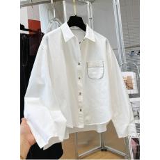 批发女款2026年新款春装简约韩系超火减龄纯棉长袖衬衫巨好看上衣小衫