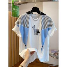 批发超好看披肩t恤女短袖2026新款春夏宽松小马刺绣白色<b class='q'>打底衫</b>上衣