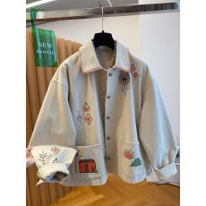 批发欧货轻奢高级感牛仔外套女2026新款秋装宽松独特别致刺绣夹克上衣