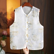 批发高级感重工刺绣<b class='q'>欧根纱</b>马甲背心女夏季薄款新中式国潮风上衣
