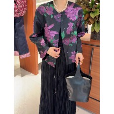 批发独属于东方韵味的宋锦提花国风上衣2026春新新中式短款人丝外套女