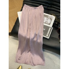 高端新中式松弛高腰阔腿裤女粉色宽松长裤显高显瘦高级感气质