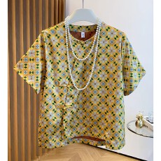 复古香云纱衬衫女士夏季改良斜襟盘扣圆领人丝印花新中式国风上衣