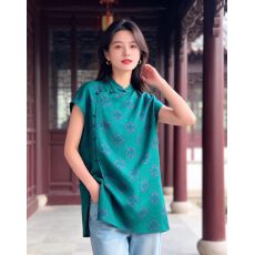 批发新中式<b class='q'>中国风</b>年轻款盘扣改良唐装衬衫外套女2026夏季新款上衣小衫