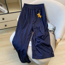 批发实拍2026夏季<b class='q'>九分</b>天丝垂感阔腿裤女配小马挂件宽松简约百搭休闲裤