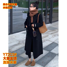 批发法式复古设计感双排扣毛呢外套女2025<b class='q'>秋</b>季新款英伦风气质百搭大衣