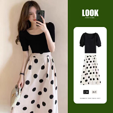 批发高级感2026夏季新款小香风波点<b class='q'>套装</b>法式<b class='q'>名媛</b>御姐风气质连衣裙子女