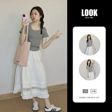 批发高级感2026夏季新款小香风白色<b class='q'>套装</b>法式<b class='q'>名媛</b>御姐风气质连衣裙子女