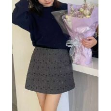 批发2025冬季亮片毛呢半身<b class='q'>裙</b>短款A字<b class='q'>裙</b>高腰直筒包臀<b class='q'>裙</b><b class='q'>修身</b>显瘦闪闪<b class='q'>裙</b>