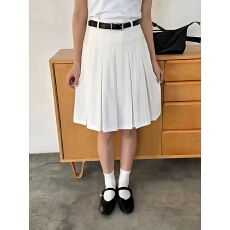 批发高腰百褶裙半身裙女夏学院风<b class='q'>中长款</b>a字裙遮肚子<b class='q'>西装</b>裙jk裙子