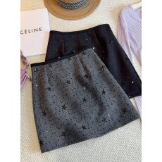 批发小香风闪闪亮片高腰半身短裙女<b class='q'>春</b>高腰直筒字包臀修身显瘦闪闪裙