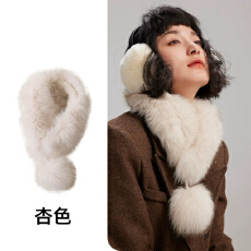 批发实价不减~磁吸扣大码女装秋冬季胖妹妹围脖围巾新款胖mm毛毛领