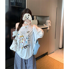 批发实拍 大码<b class='q'>夏</b>季胖mm白色露肩上衣长袖微透薄款防晒罩衫t恤女装斜肩